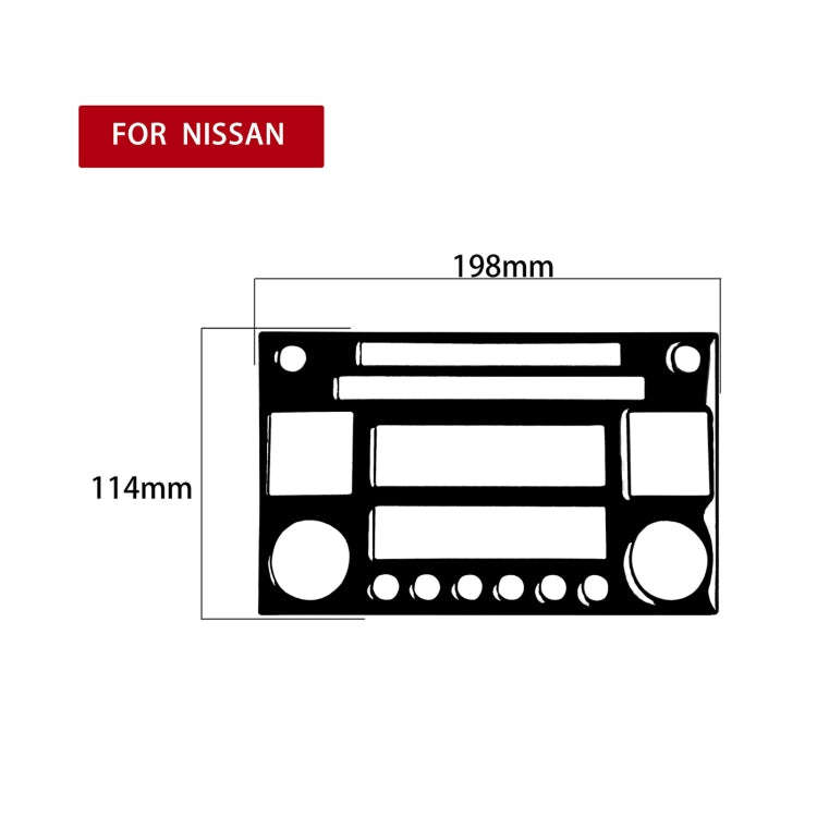 For Nissan 350Z 2003-2009 Car CD Radio Playback Panel Decorative Stickers, Left and Right Drive U...