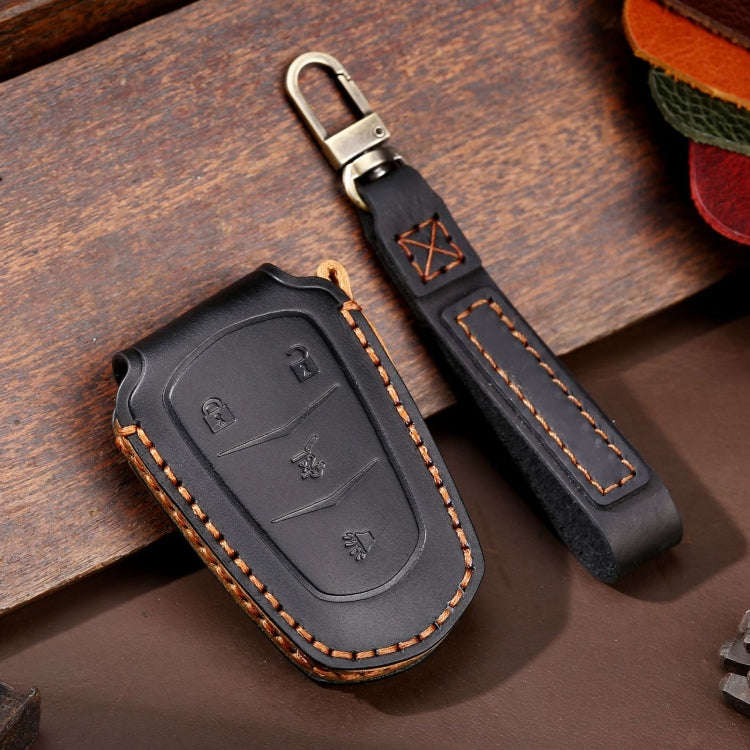 For Cadillac / CT5 / CT6 / XT6 4-button C086 Car Key Leather Protective Case, C086