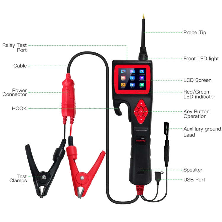 TopDiag P200 Car Circuit Intelligent Analyzer Diagnostic Instrument, TopDiag P200