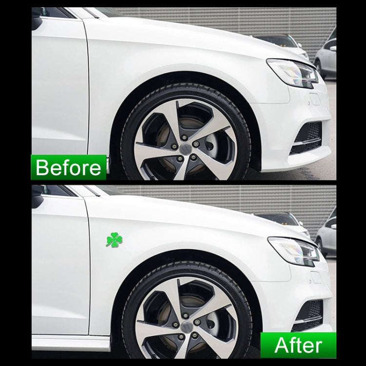 2pcs Four Leaf Clover Luck Symbol Badge Labeling Sticker Styling Car Decoration, Size: 2x2x0.2cm,...