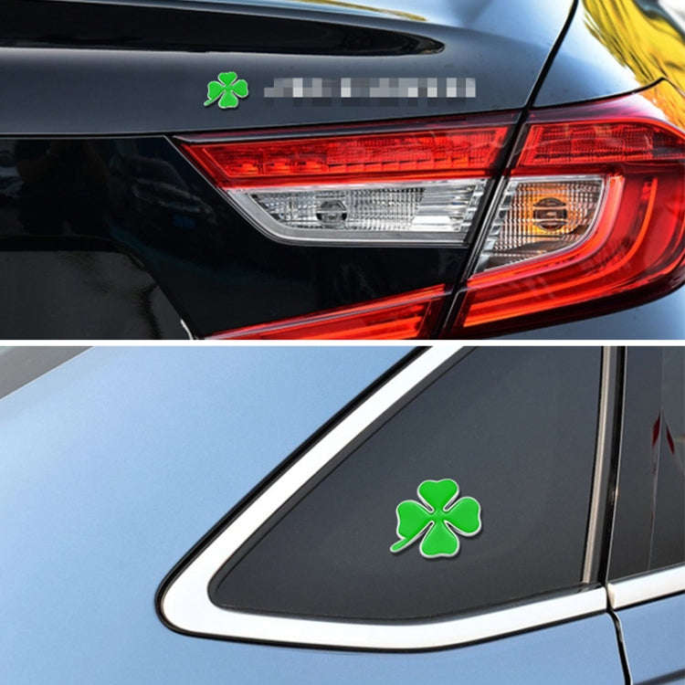 Four Leaf Clover Luck Symbol Badge Labeling Sticker Styling Car Decoration, Size: 4x3x0.3cm, Size...