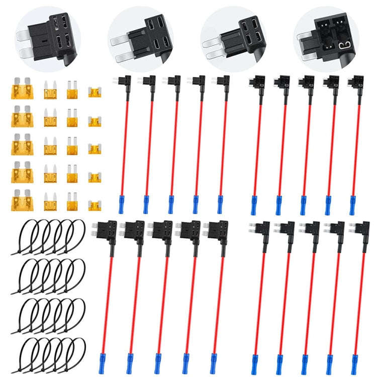 20 in 1 Car Blade Fuse Holder Kits with Cable, 20 in 1