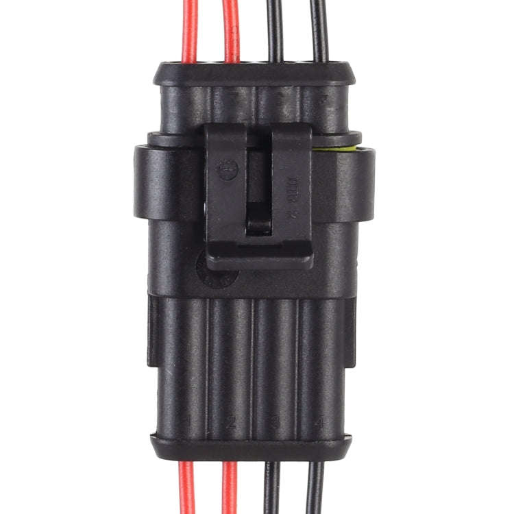 10pcs 3P Car Waterproof Plug Car Connector Plug-In, Length10cm, 4P