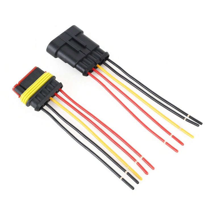 10pcs 4P Car Waterproof Plug Car Connector Plug-In, Length10cm, 5P