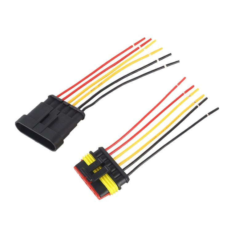 10pcs 5P Car Waterproof Plug Car Connector Plug-In, Length10cm, 6P