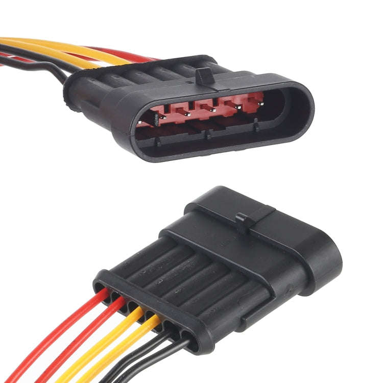 10pcs 5P Car Waterproof Plug Car Connector Plug-In, Length10cm, 6P