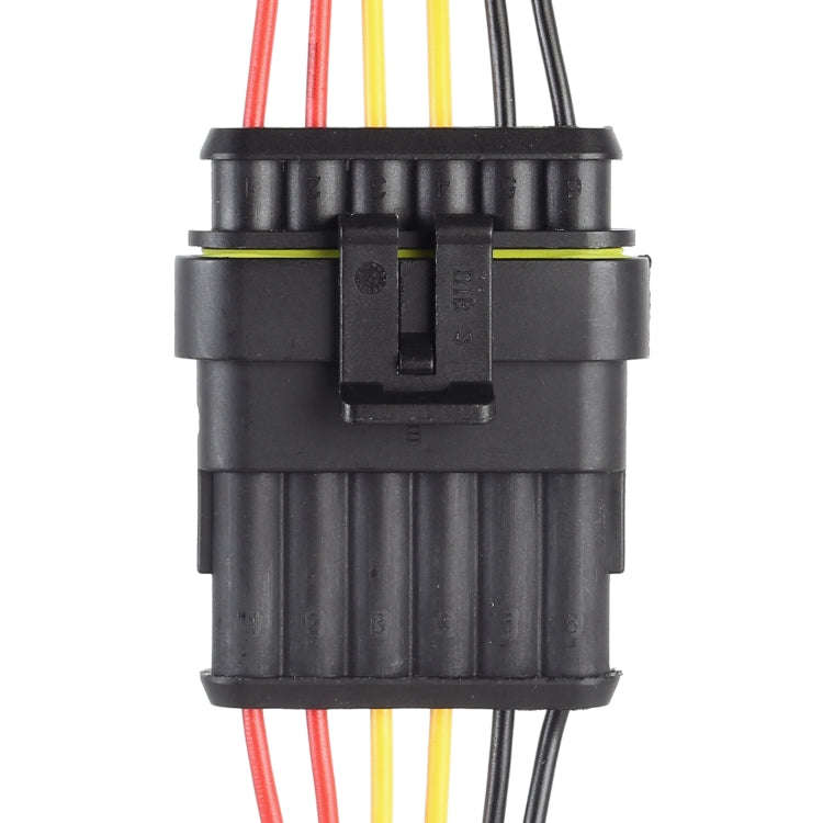10pcs 5P Car Waterproof Plug Car Connector Plug-In, Length10cm, 6P