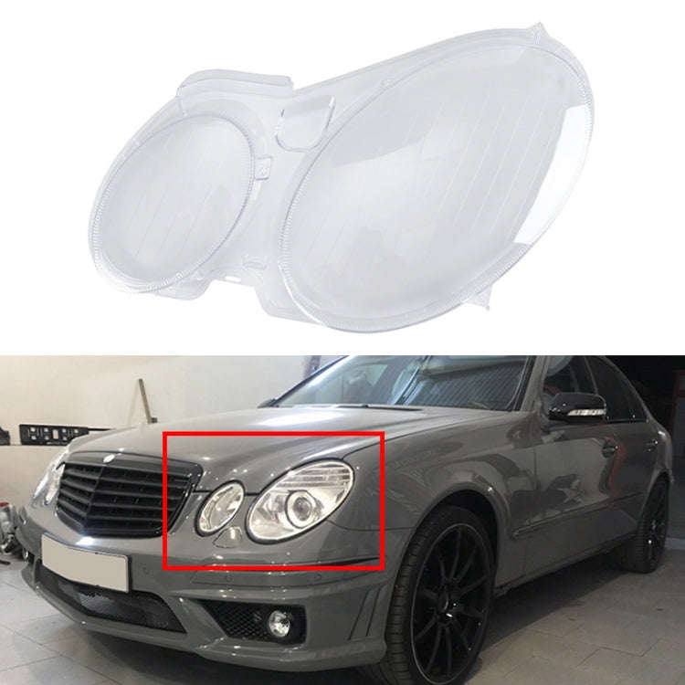For Mercedes-Benz E-Class W211 2002-2008 Car Left Side Headlight Transparent Protective Cover 211...