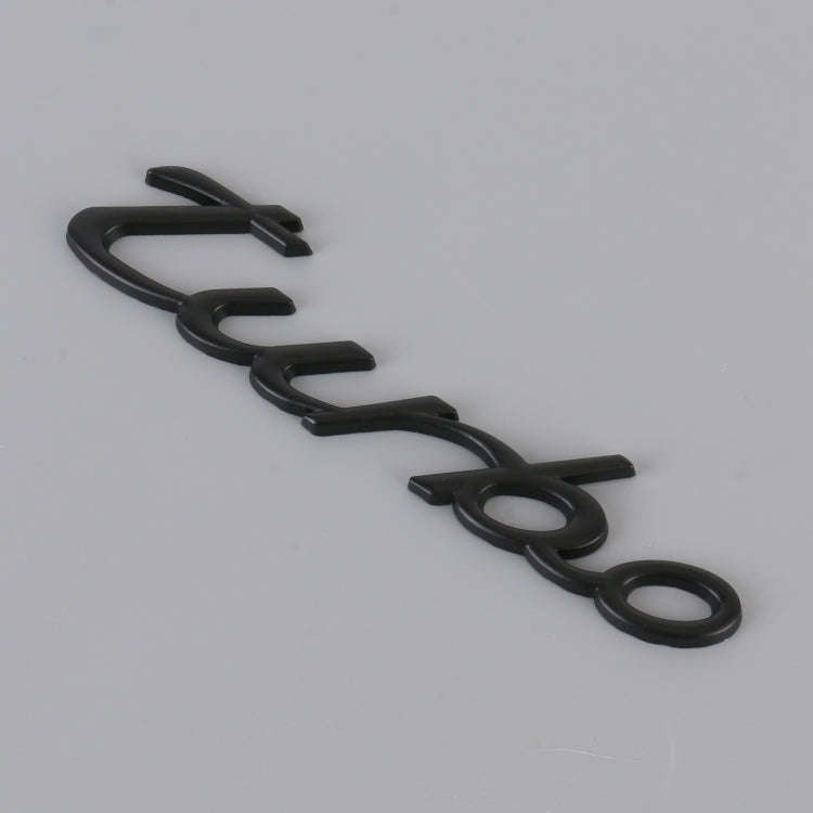 Car TURBO Personalized Aluminum Alloy Decorative Stickers, Size: 13x3x0.3cm