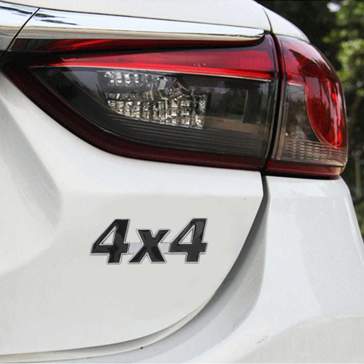 Car Number 4 x 4 Personalized Aluminum Alloy Decorative Sticker, Size: 9 x 3.5 x 2.3cm