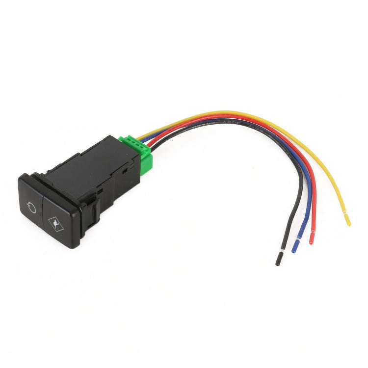 TS-202 For Toyota Blue-green Light Car Small Dual Control Switch with Lock, with Lock 3