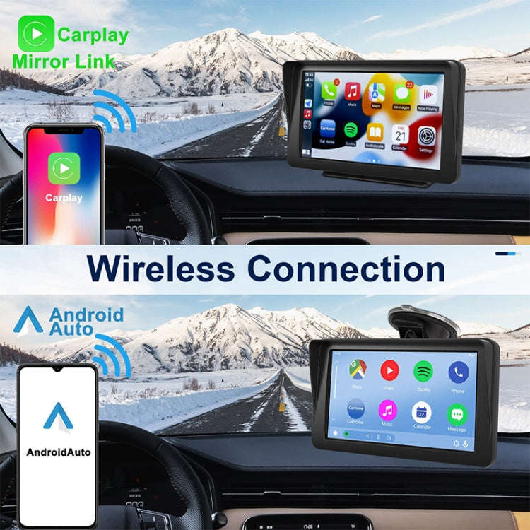 P701S 7 inch Portable Touch Display Wireless Car Navigator Smart CarPlay Bluetooth Reversing Imag...