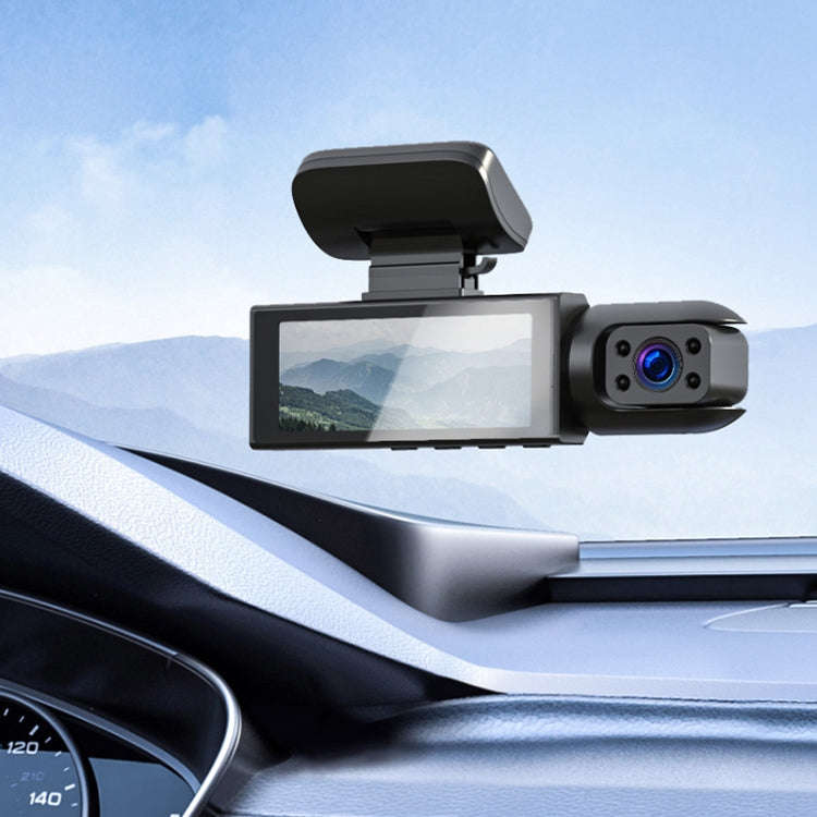 3.16 inch 1080P HD Night Vision Front and Inside Dual Lenses Driving Recorder, Front and Inside D...