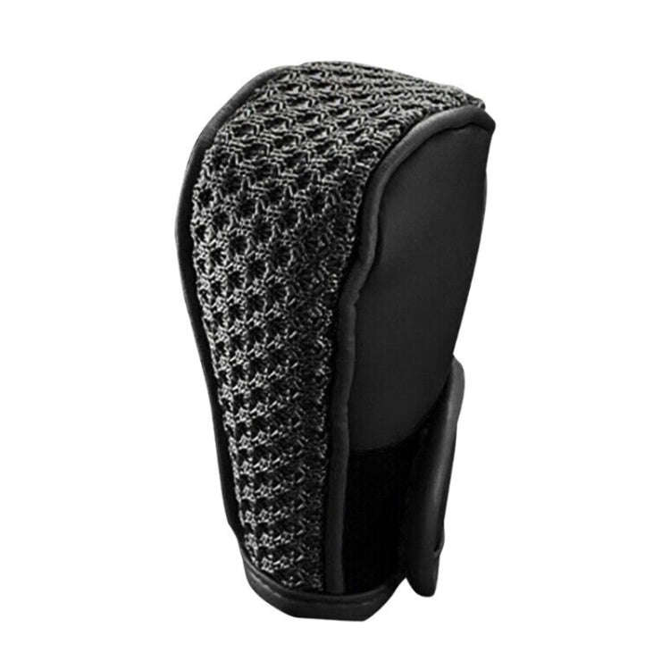 Universal Car PU + Ice Silk Gear Shift Knob Protective Cover, PU + Ice Silk Cover