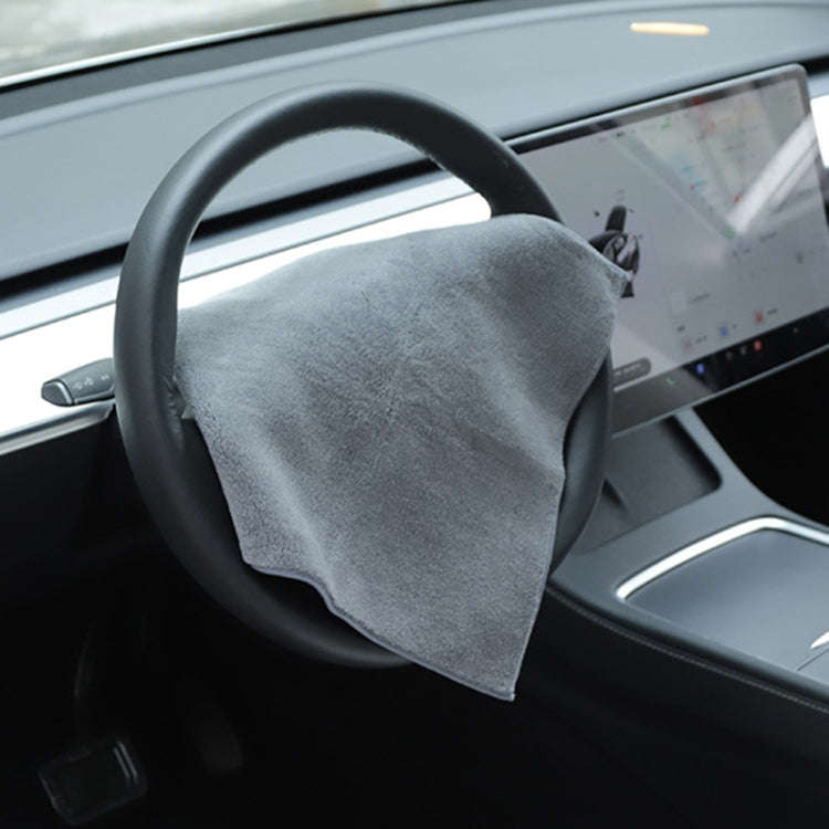 For Tesla General Car Microfiber Towel Cleaning Rag, Style: With LOGO, Size: 30 x 30cm, With LOGO