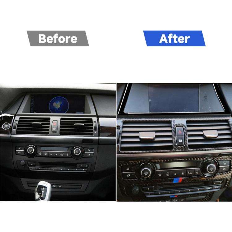 Car Navigation Frame Decorative Sticker for BMW X5 E70 2008-2013 / X6 E71 2009-2014, Left and Rig...