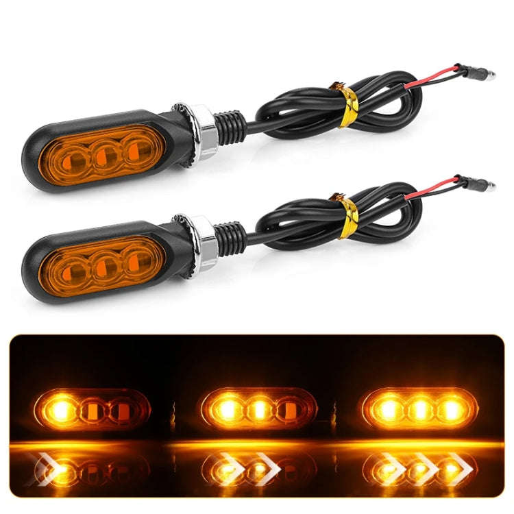 2pcs 12V 3LEDs Motorcycle Mini Water Turn Signal Light, 3LEDs (Black), 3LEDs (Transparent), 3LEDs...