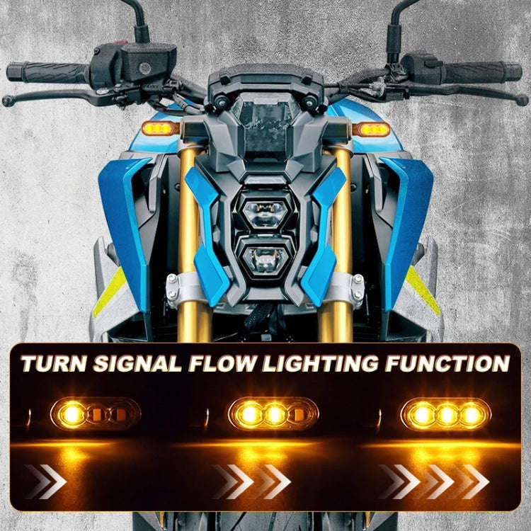 2pcs 12V 3LEDs Motorcycle Mini Water Turn Signal Light, 3LEDs (Black), 3LEDs (Transparent), 3LEDs...