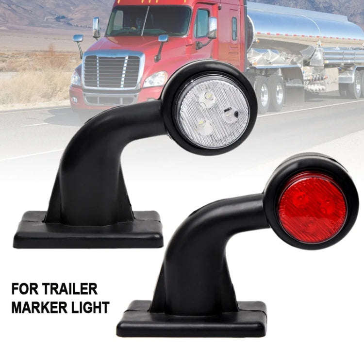 2pcs Car / Truck 12-30V LED Red White Side Marker Indicator Lights Bulb Lamp, X4-MK-135