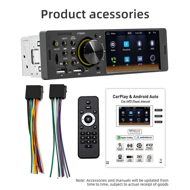 4 inch 800x480P Car Radio Receiver MP5 Player, Support FM & Bluetooth & SD Card with Remote Contr...