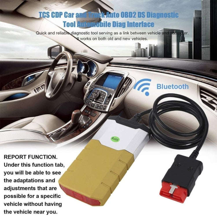 Car Bluetooth Diagnostic Cables Aluminum Alloy OBD2 Diagnostic Tool Delphi DS150E, Aluminum Alloy...