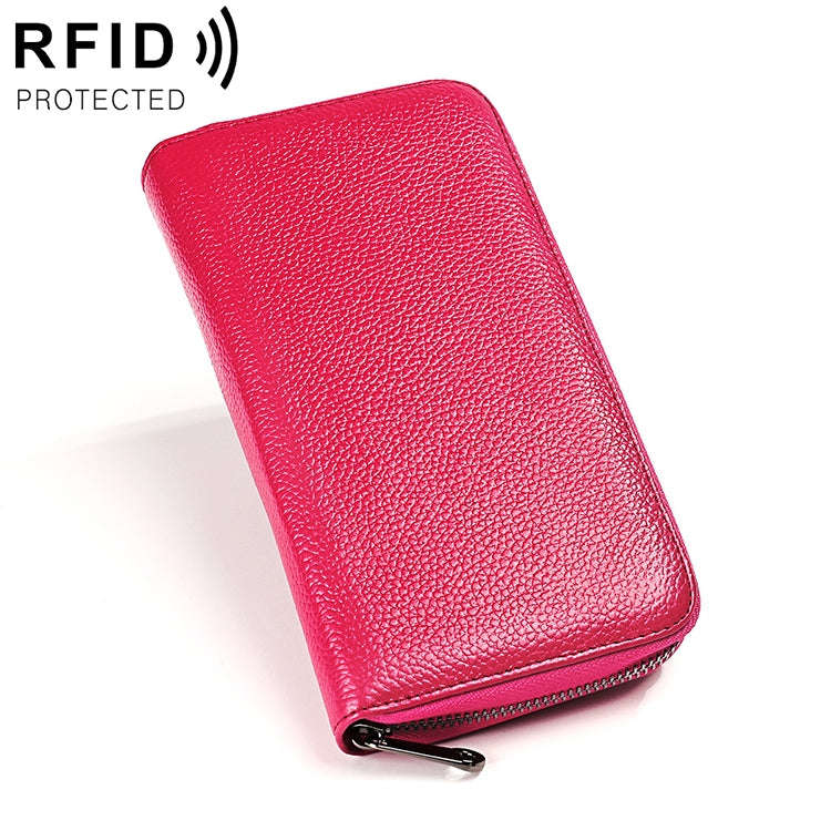KB196 Top-grain Leather Large Capacity Multi-function 36-Bit Anti-magnetic RFID Organ Card Packag...