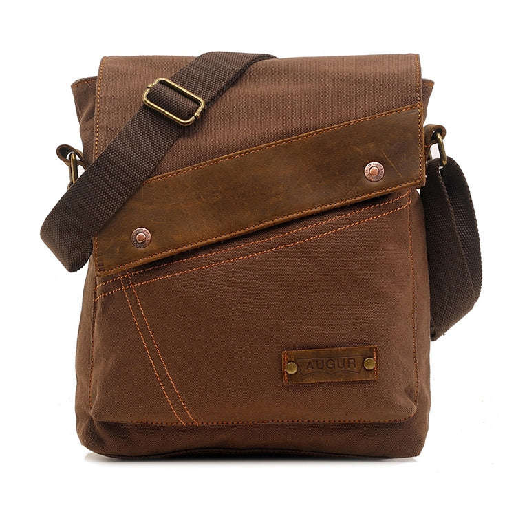 AUGUR 9088 Retro Vertical Style Canvas Shoulder Messenger Crossby Bag