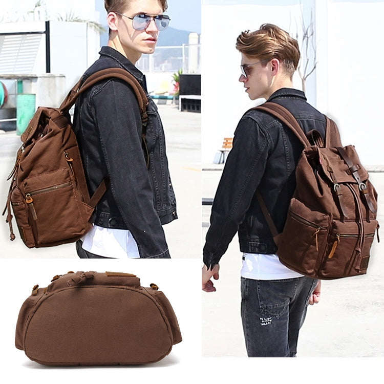 AUGUR 1039 Large Student Retro Canvas Backpack Shoulders Laptop Bag, 1039 Large