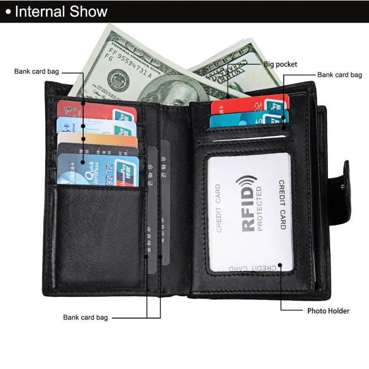 Antimagnet RFID Genuine Leather Wallet / Passport Package / Cowhide Card Slot for man