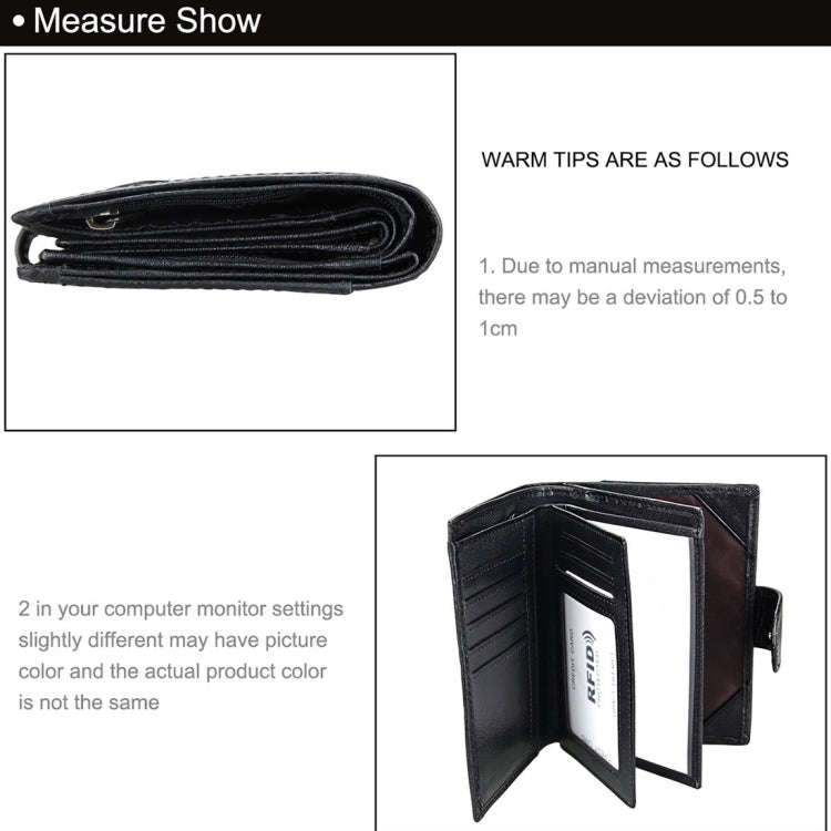 Antimagnet RFID Genuine Leather Wallet / Passport Package / Cowhide Card Slot for man