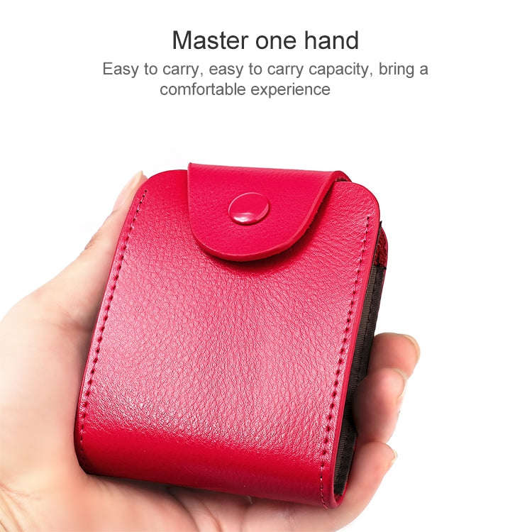 KB187 Litchi Texture Leather Large-capacity Card Holder Wallet