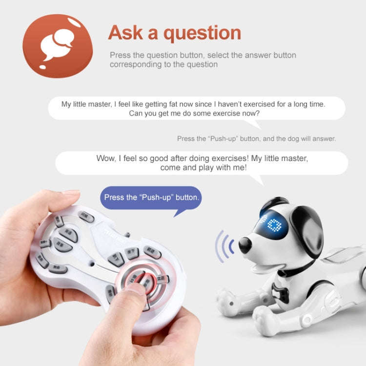 YDJ-K11 Programable Remote Control Robot Dog RC Toy, YDJ-K11(Yellow), YDJ-K11(White)