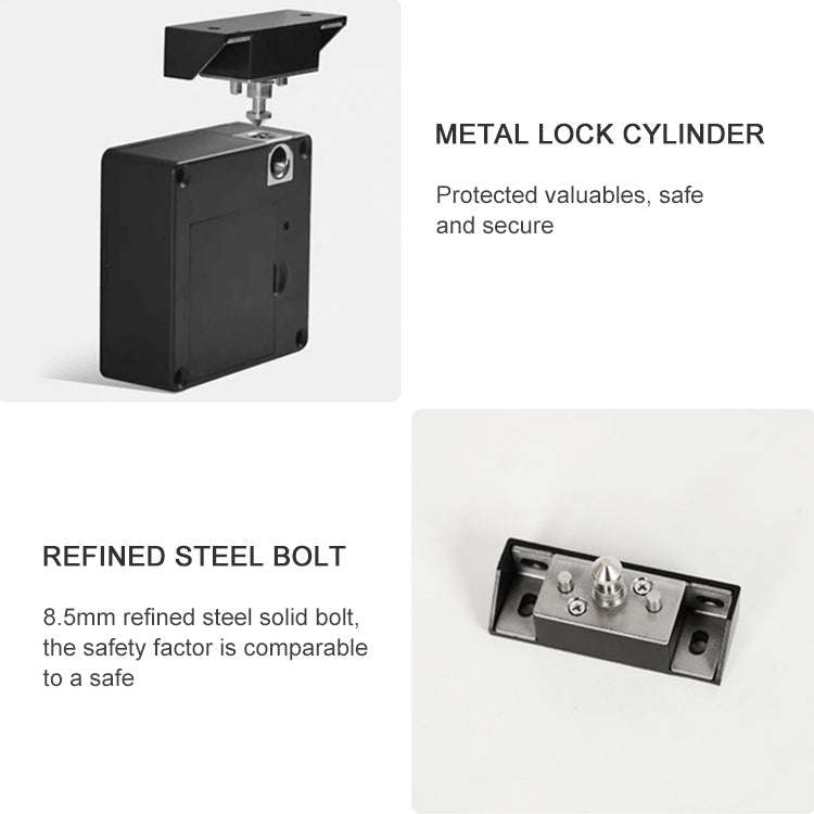 T8+ Non-opening Drawer Lock APP + IC Card Invisible Universal Cabinet Lock, APP + IC Card