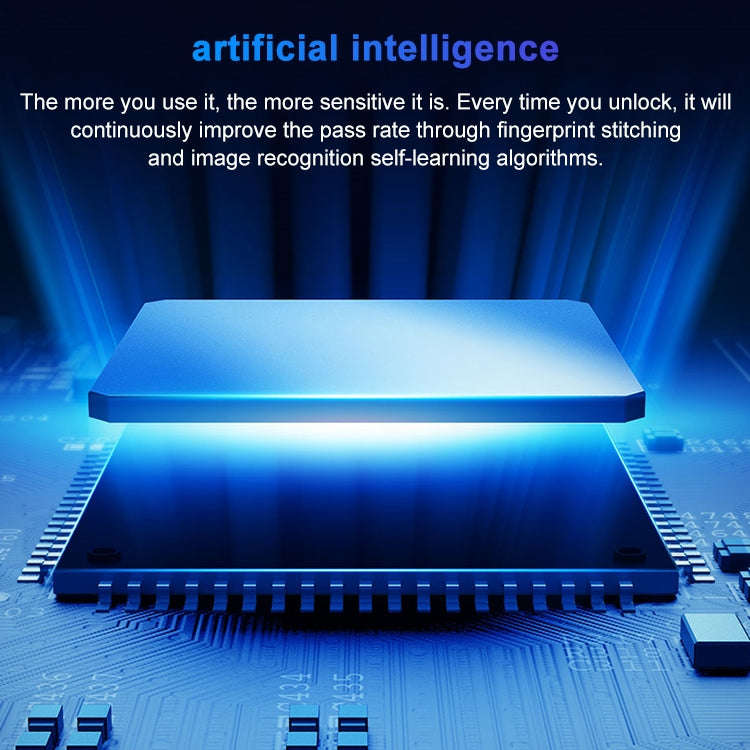 T21FB Micro USB Charging Zinc Alloy Smart Fingerprint + Bluetooth Single Open Drawer Lock File Ca...