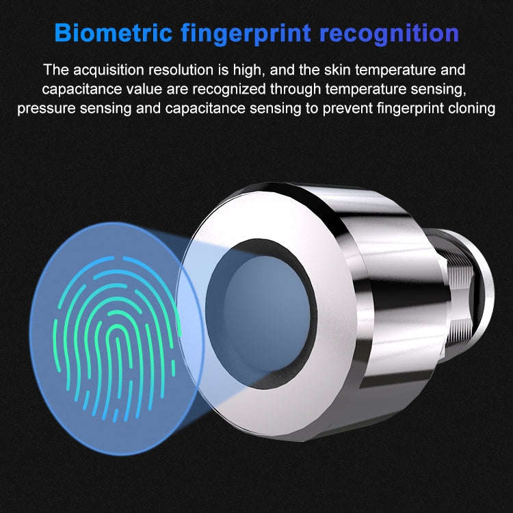 T23FB Micro USB Charging Zinc Alloy Smart Fingerprint + Bluetooth Triple Linkage Open Drawer Lock...