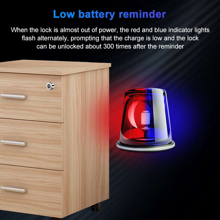 T23FB Micro USB Charging Zinc Alloy Smart Fingerprint + Bluetooth Triple Linkage Open Drawer Lock...
