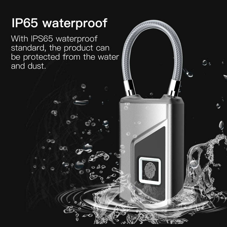 Anytek USB Charging Waterproof Anti-theft Non-password Electrically Intelligent Fingerprint Padlo...