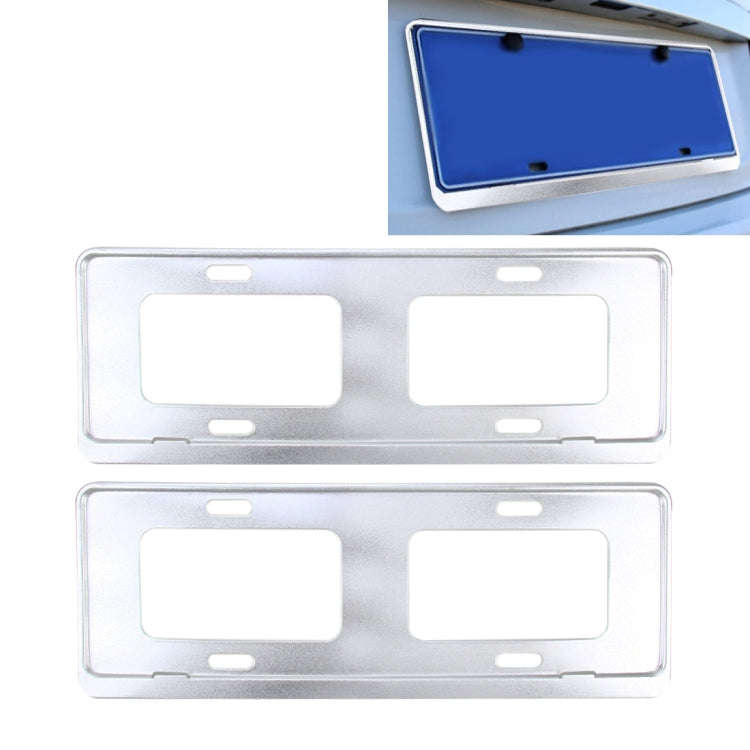 2 PCS Car License Plate Frames Stainless Steel License Plate Frame, Stainless Steel, Stainless St...