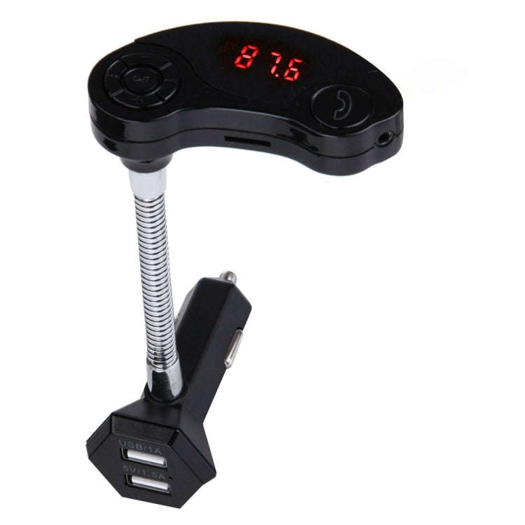 GT86 Dual USB Charger Car Bluetooth FM Transmitter Kit, Support LCD Display / TF Card Music Play ...