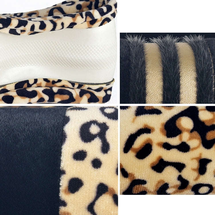 Leopard Grain Steering Wheel Cover, Adaptation Steering Wheel Diameter: 37-38 cm, 37-38cm Beige, ...