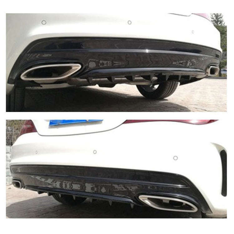 Universal Car Rear Bumper Lip Diffuser 7 Shark Fin Style Black ABS, Size: 85.3 x 79.8 x 13.4cm, 8...