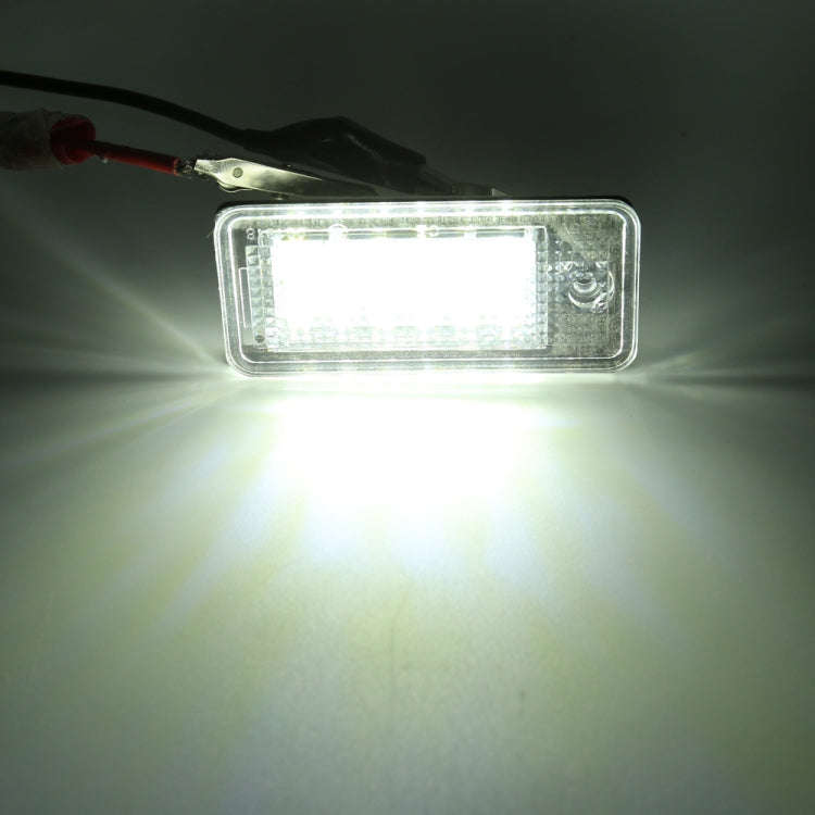 2 PCS License Plate Light with 18 SMD-3528 Lamps for Audi, For Audi