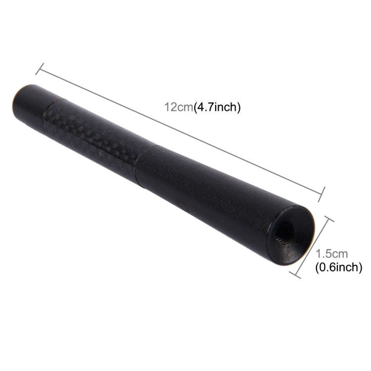 Carbon Fiber Aluminum Short Antenna Polished Universal Screws Base(Big Size), 12cm