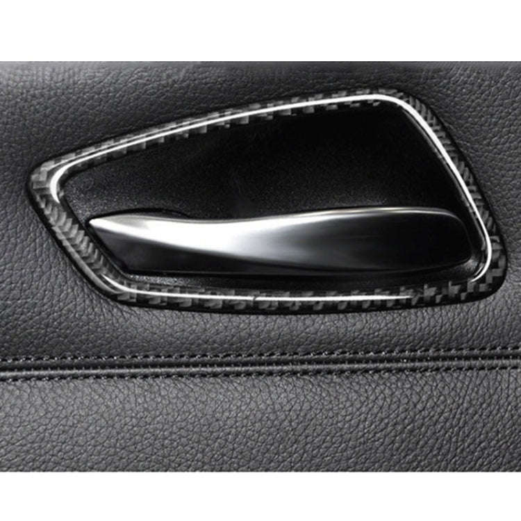 4 PCS Car Door Inner Handle Solid Color Carbon Fiber Decorative Sticker for BMW E90 / E92 / E93 2...