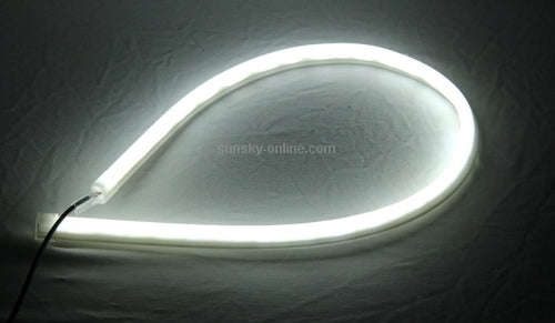 2 PCS 12V Car Daytime Running Lights Soft Article Lamp, White + Yellow Light, Length: 85cm, 85cm