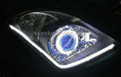 2 PCS 12V Car Daytime Running Lights Soft Article Lamp, White + Yellow Light, Length: 85cm, 85cm