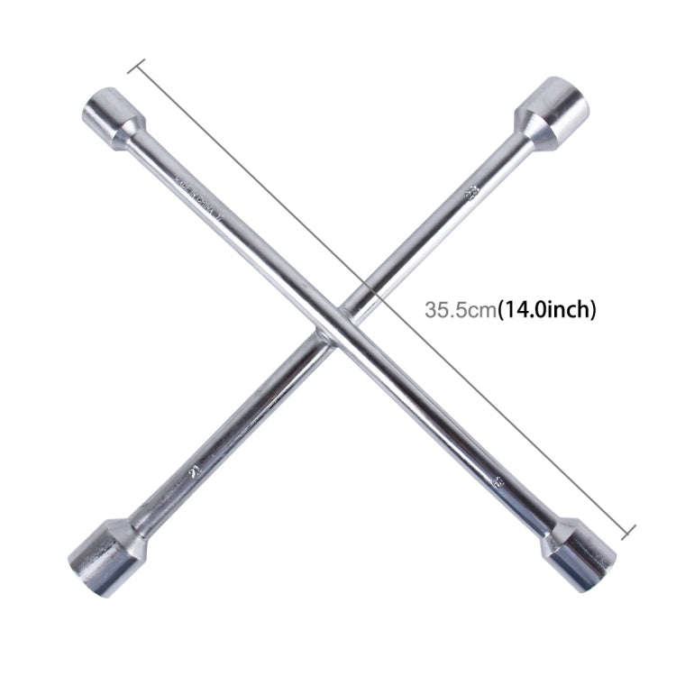Compact Universal Tire Iron Lug Wrench with 17mm 19mm 21mm 23mm Socket Adapters, Universal 17mm 1...