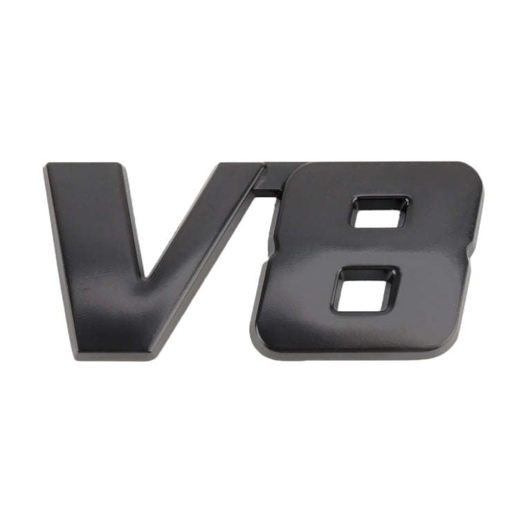 V8 Connect Shape Car Metal Body Decorative Sticker, Size : S, V8 Connect Shape, Size : S (Black),...