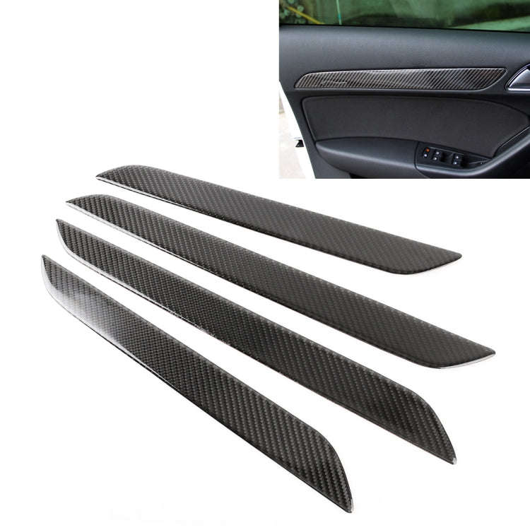 4 PCS Carbon Fibre Car Door Panel Decorative Sticker for Audi Q3 2013-2018, Door Panel