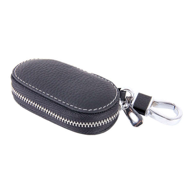 Universal Leather Crocodile Texture Waist Hanging Zipper Wallets Key Holder Bag (No Include Key)